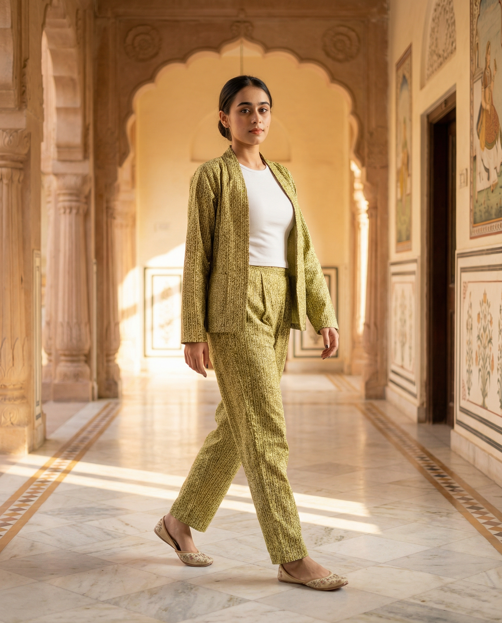 Olive Heritage Blazer Set