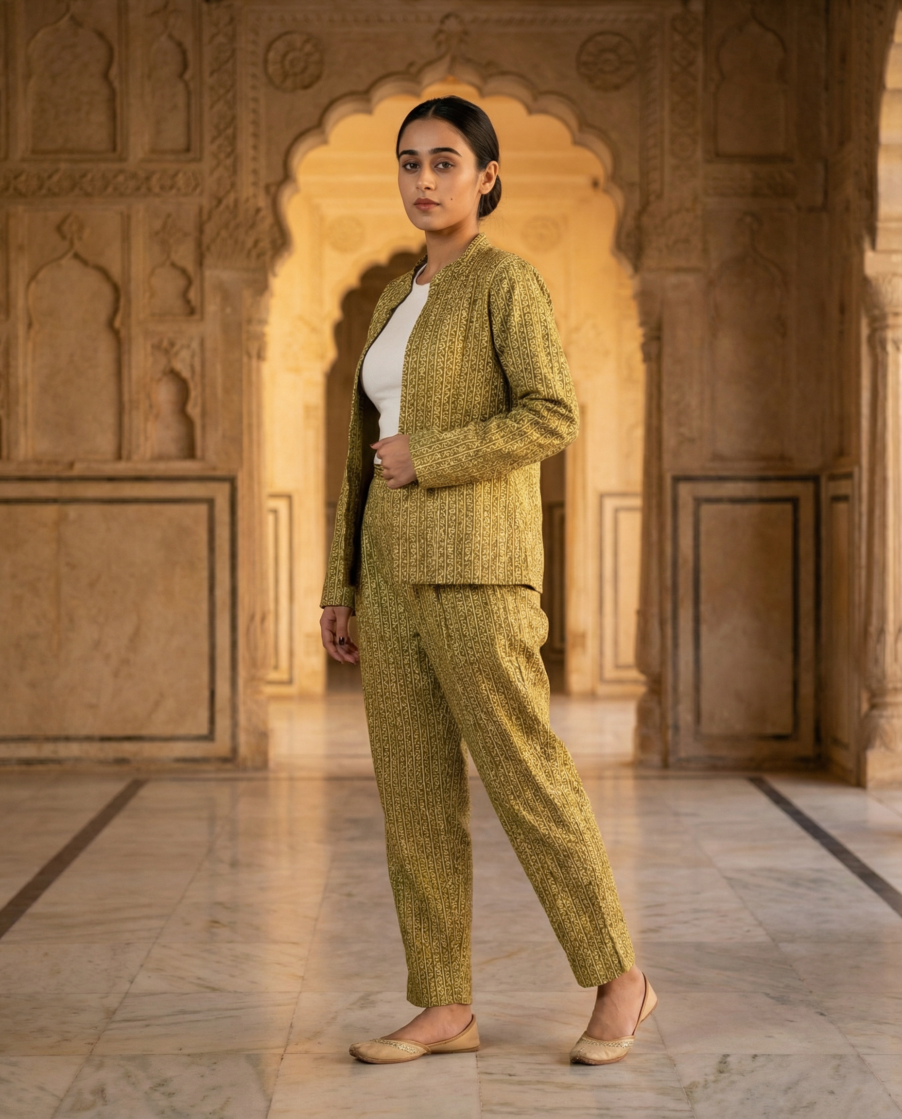 Olive Heritage Blazer Set