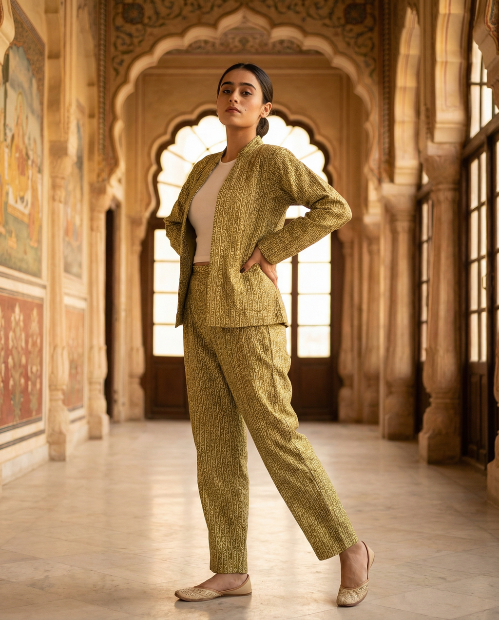Olive Heritage Blazer Set