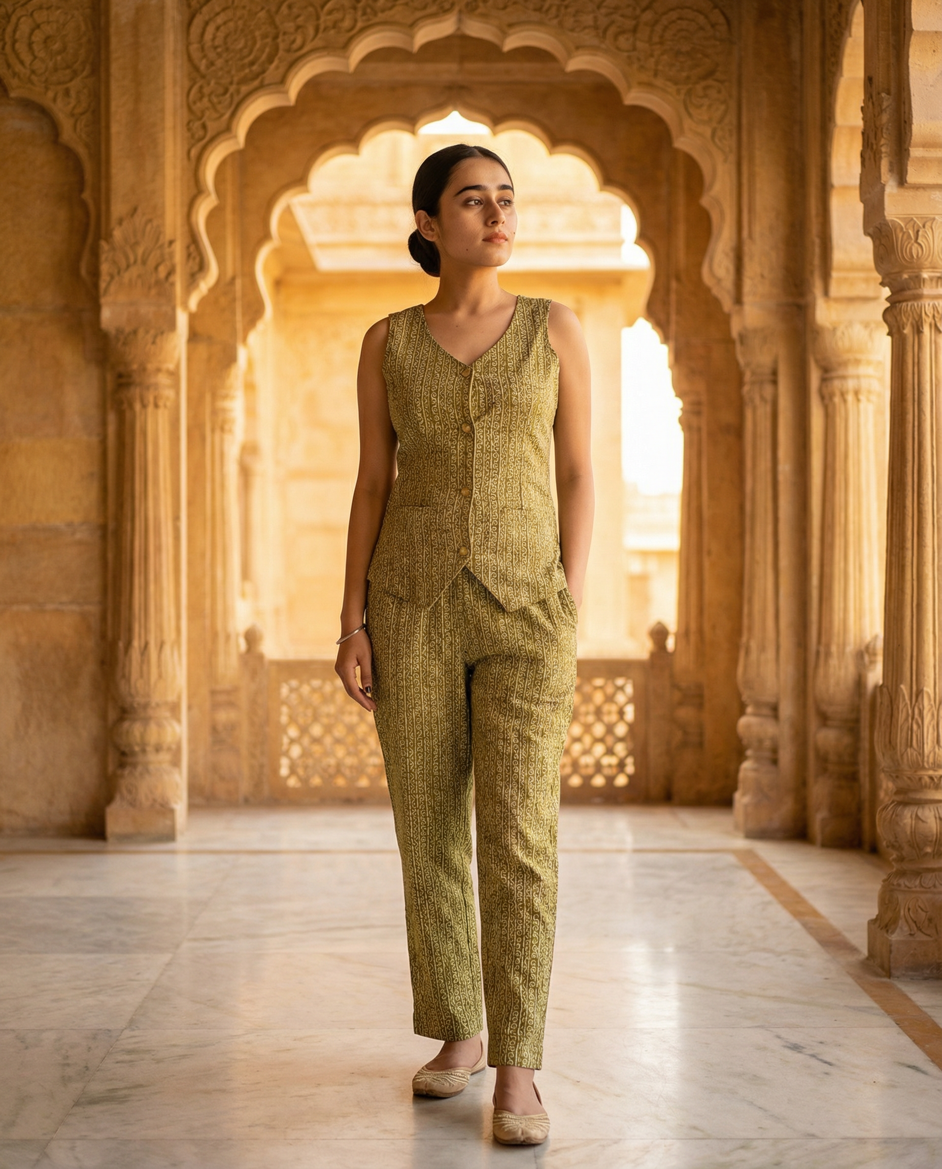 Olive Heritage Blazer Set