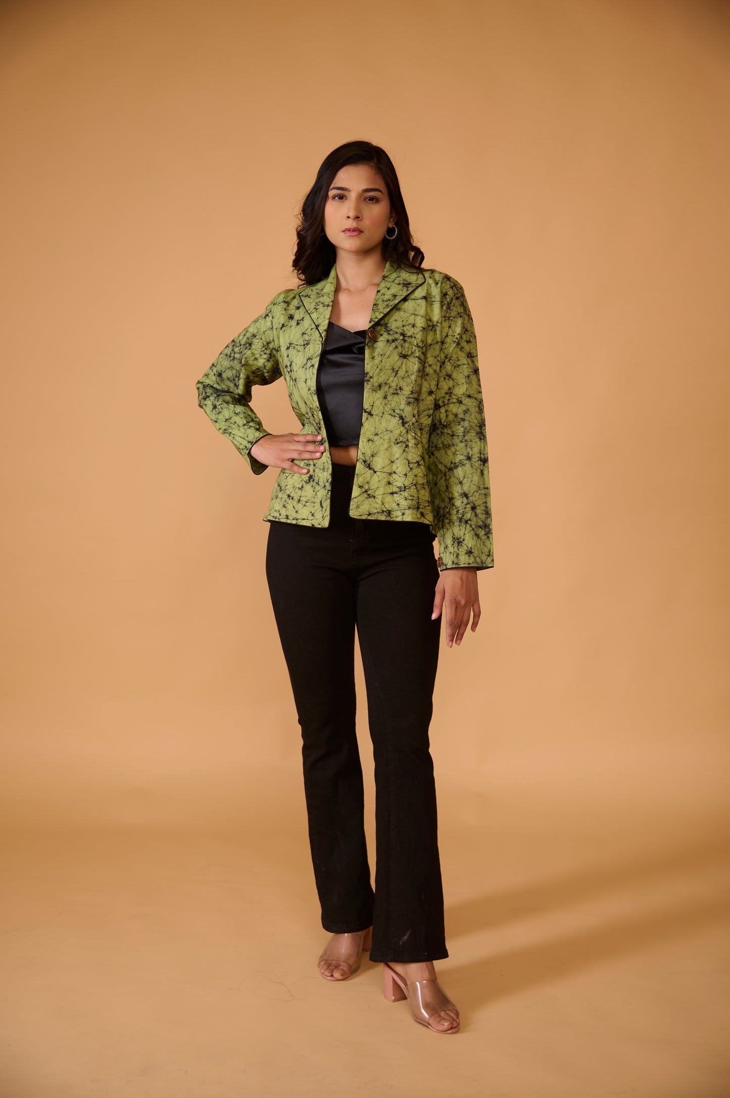 Classy Green Batik Blazer