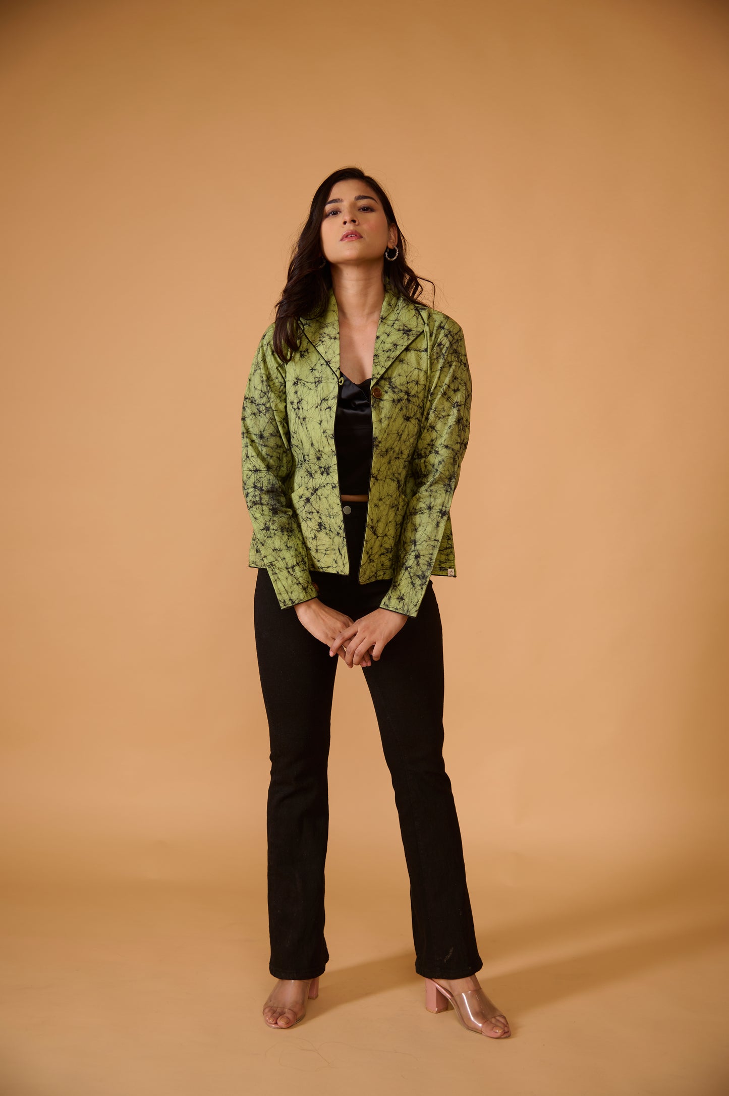 Classy Green Batik Blazer