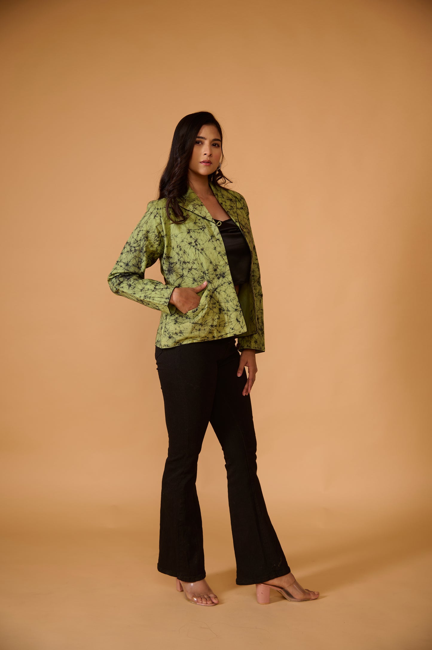 Classy Green Batik Blazer