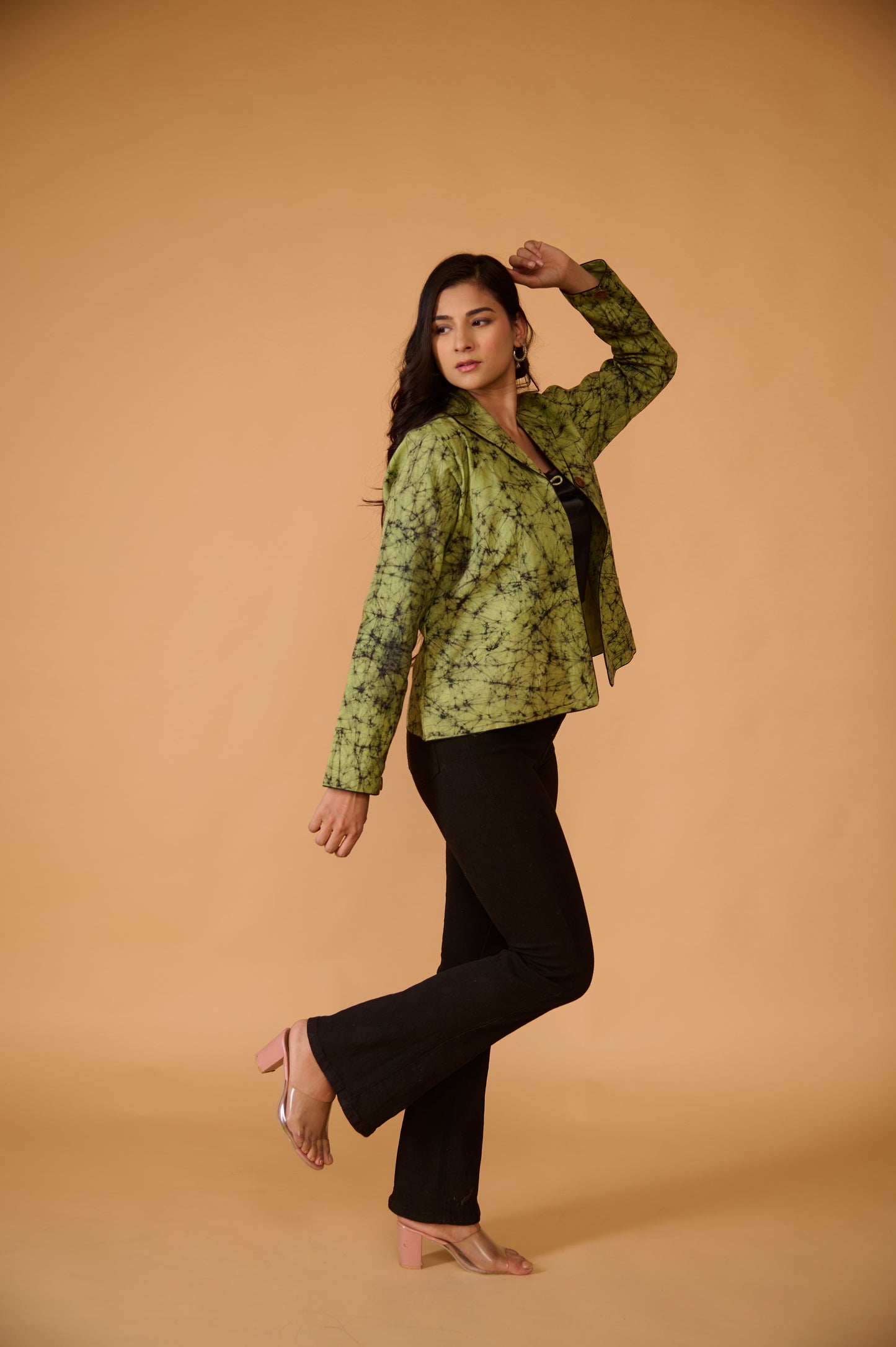 Classy Green Batik Blazer