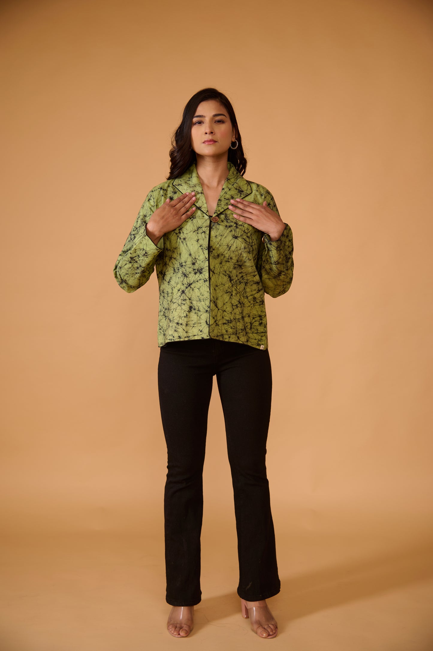 Classy Green Batik Blazer