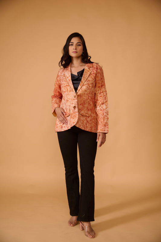 Peach Batik Blazer