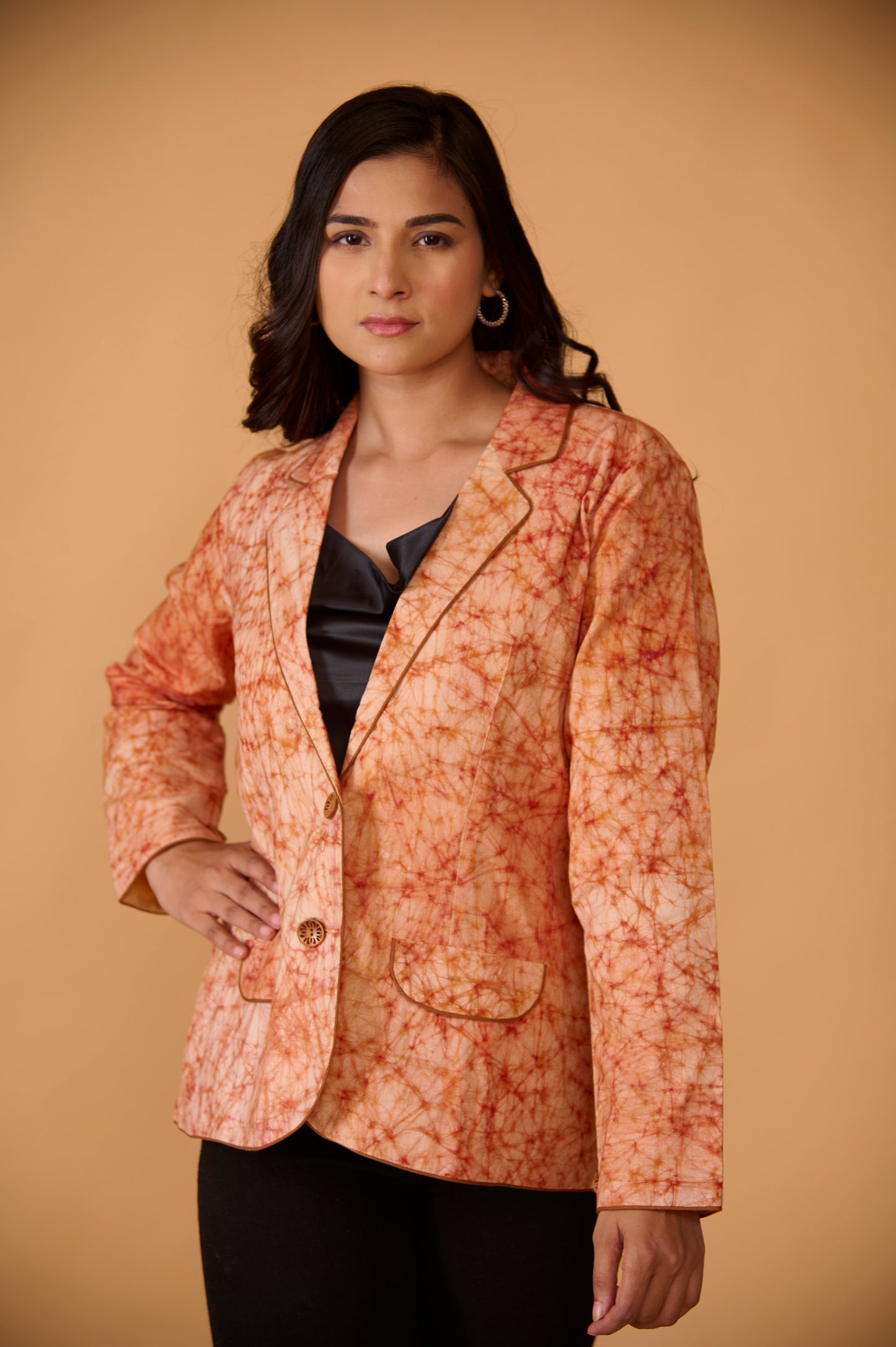 Peach Batik Blazer