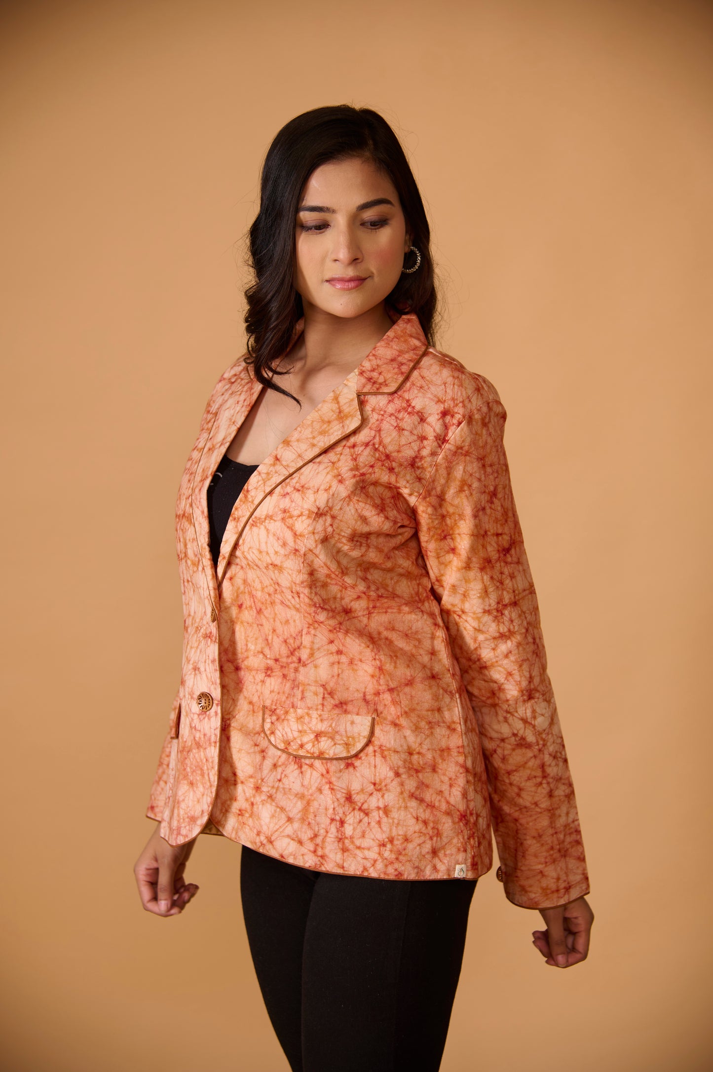 Peach Batik Blazer