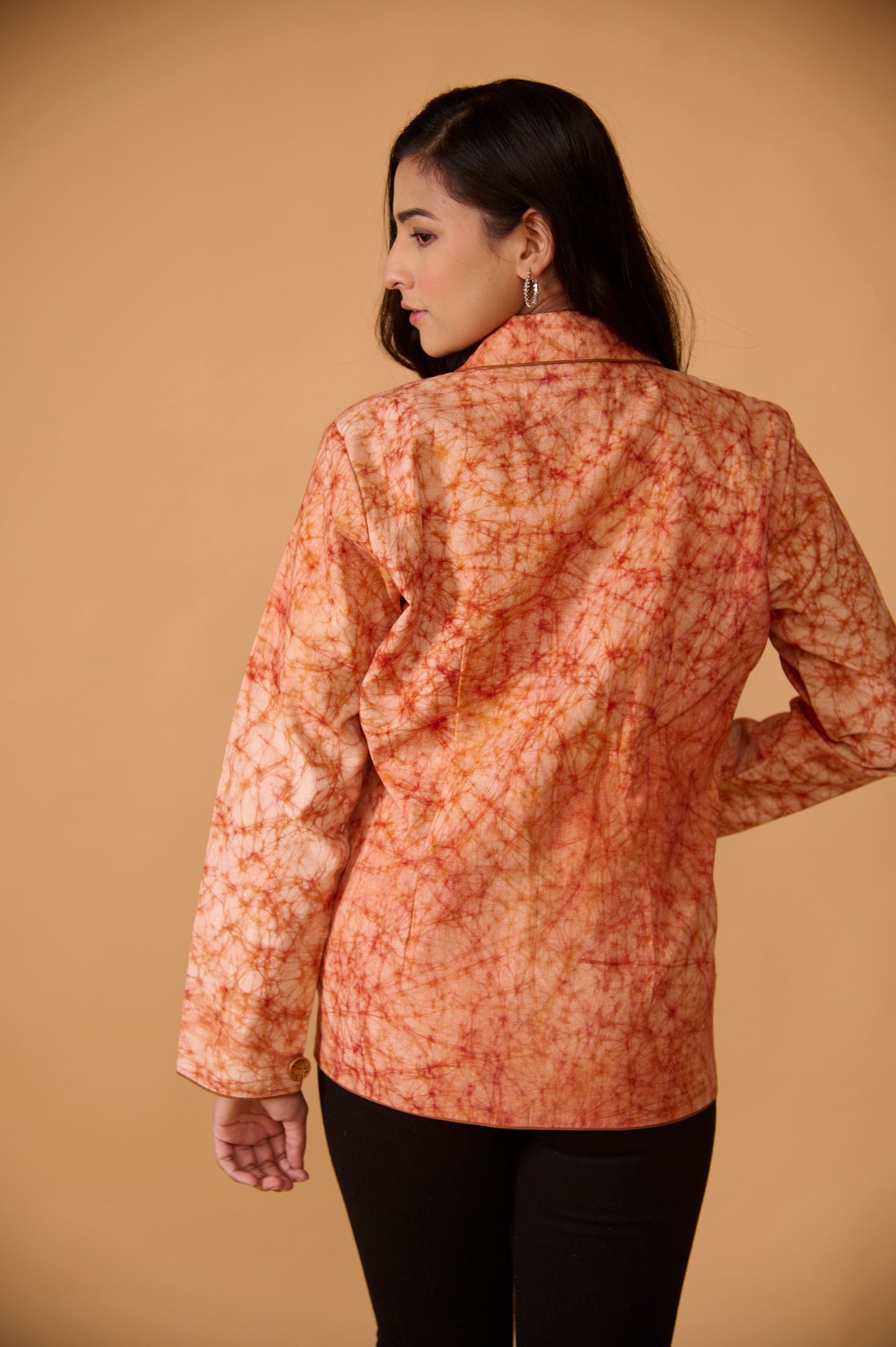 Peach Batik Blazer