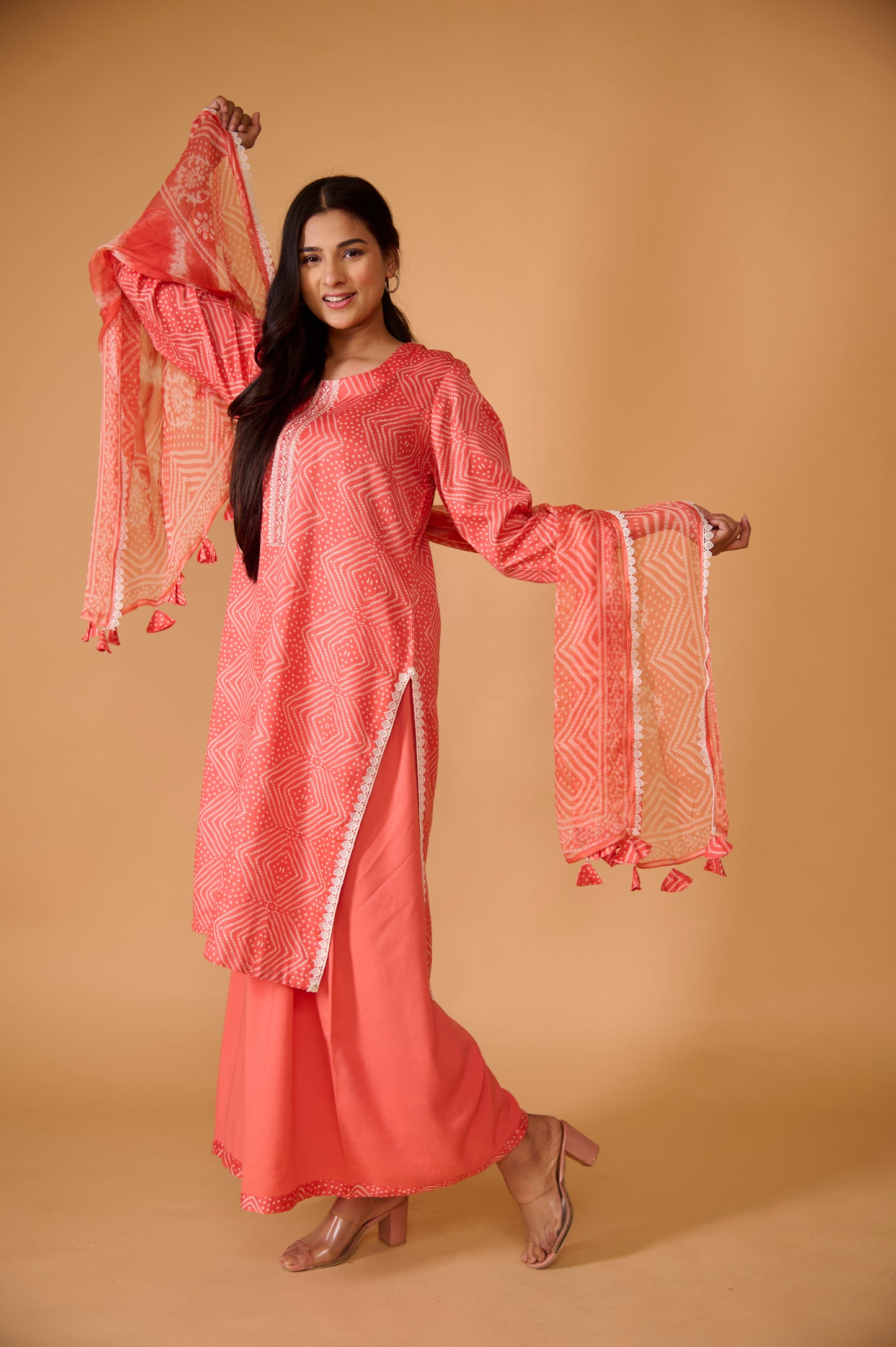 Bandhani Modal Cotton Suit Set (Set of 3)