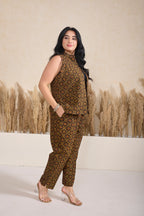 Black Ajrakh Shrug with Pant